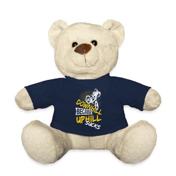 Downhill Because Uphill Sucks MTB Bicycles Ber - Teddy Bear - french navy - Front
