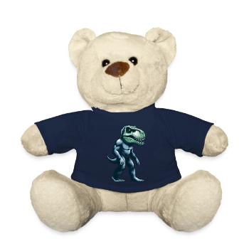 T-Rex Bigfoot Sasquatch Gorilla Fusion Mythical Creature - Teddy Bear - french navy - Front