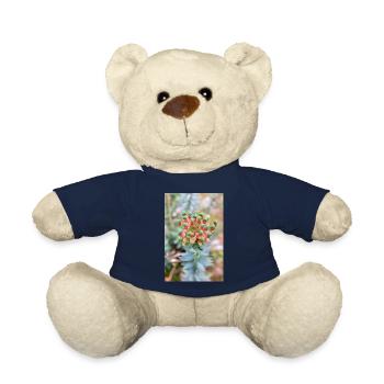 blooming colorful Wolfsmilch (Euphorbia) flower - Teddy Bear - french navy - Front