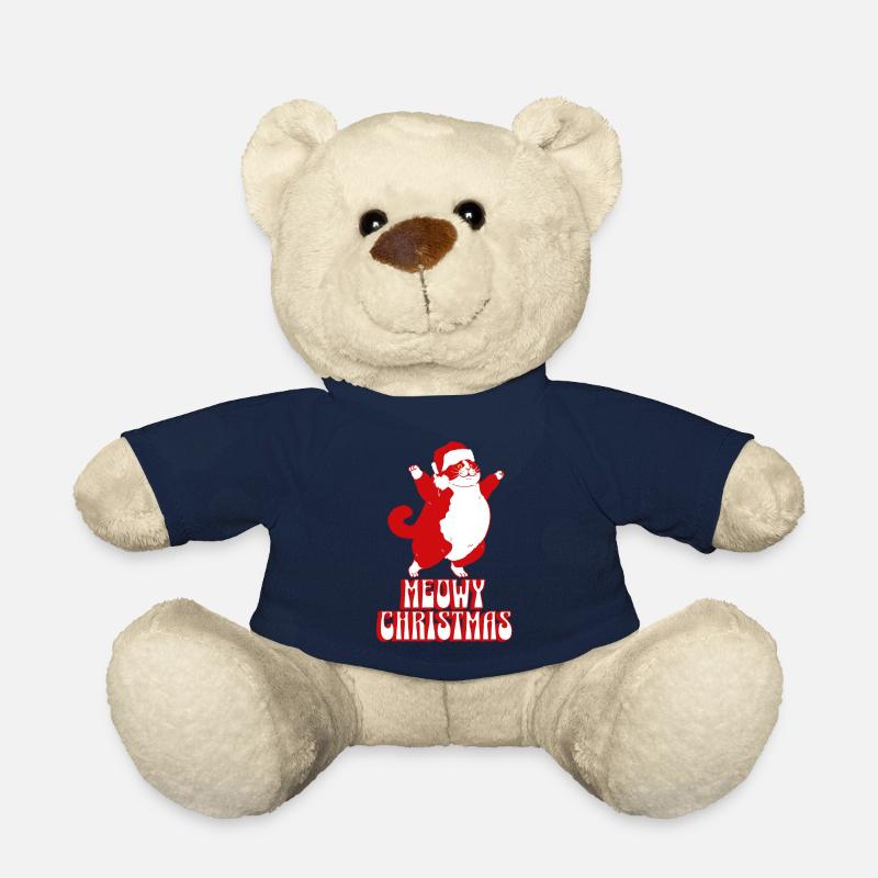Meowy Christmas – Lustiges Katzen-Weihnachtsdesign - Teddy - French Navy