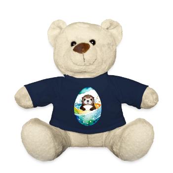 Otter Easter Watercolor - Teddy Bear - french navy - Front