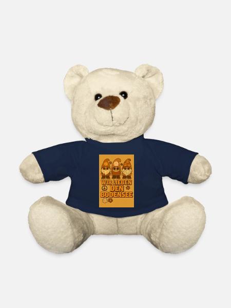We love Lake Constance - Hippie - 70s - Teddy Bear - french navy
