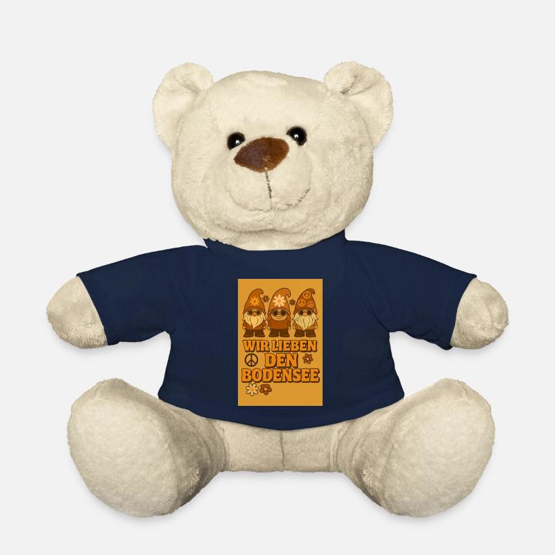 We love Lake Constance - Hippie - 70s - Teddy Bear - french navy