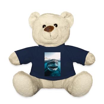 Mega Shark Close-Up Encounter - Teddy Bear - french navy - Front