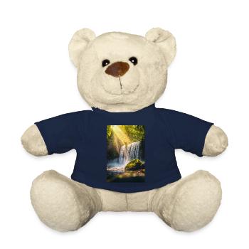 Golden Light Waterfall Escape - Teddy Bear - french navy - Front