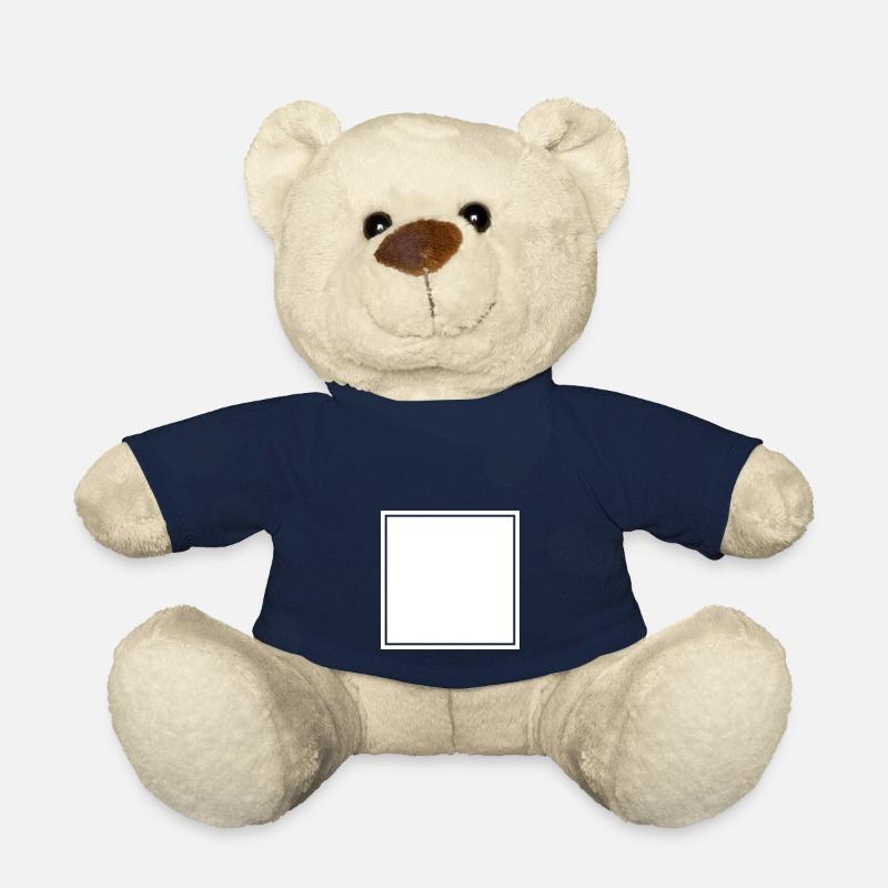 Quadrat Weiß Selbstgestaltung - Teddy - French Navy