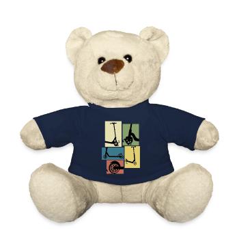 Roller vintage rollerfahrer geschenk - Teddy - French Navy - Vorne