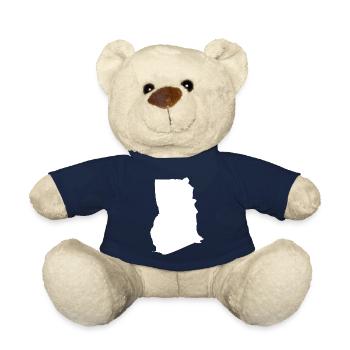 Ghana map flag - Teddy Bear - french navy - Front