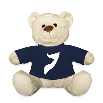 Drapeau de la carte de la Somalie - Nounours - bleu marine - Devant