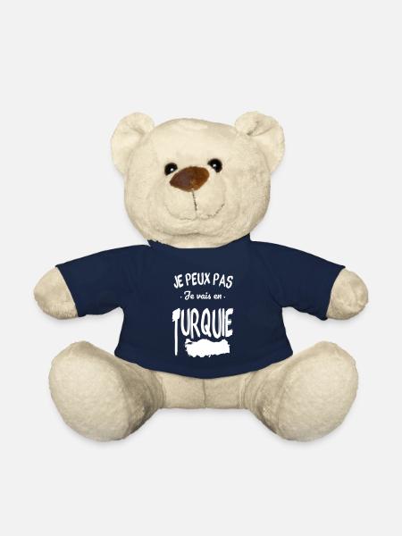 Je peux pas je vais en Turquie - Nounours - bleu marine