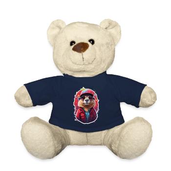 Marmottes Rongeurs Cool Lunettes de soleil et casquette - Nounours - bleu marine - Devant