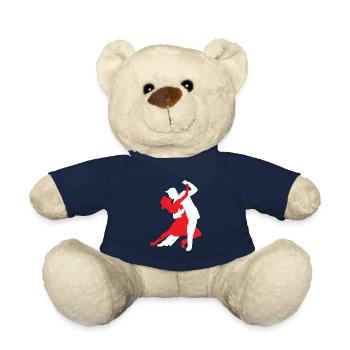 Tanzen Silhouette Paar Tänzer Romantischer Tanz - Teddy - French Navy - Vorne