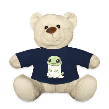 Lizard Halloween Comic Ghost - Teddy Bear - french navy - Front