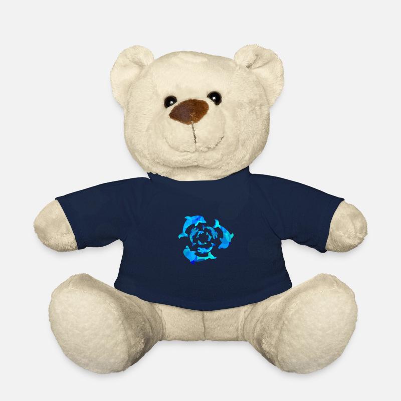 Delfin, Wal, Wale, Delfine, Geschenk, Geschenkidee - Teddy - French Navy