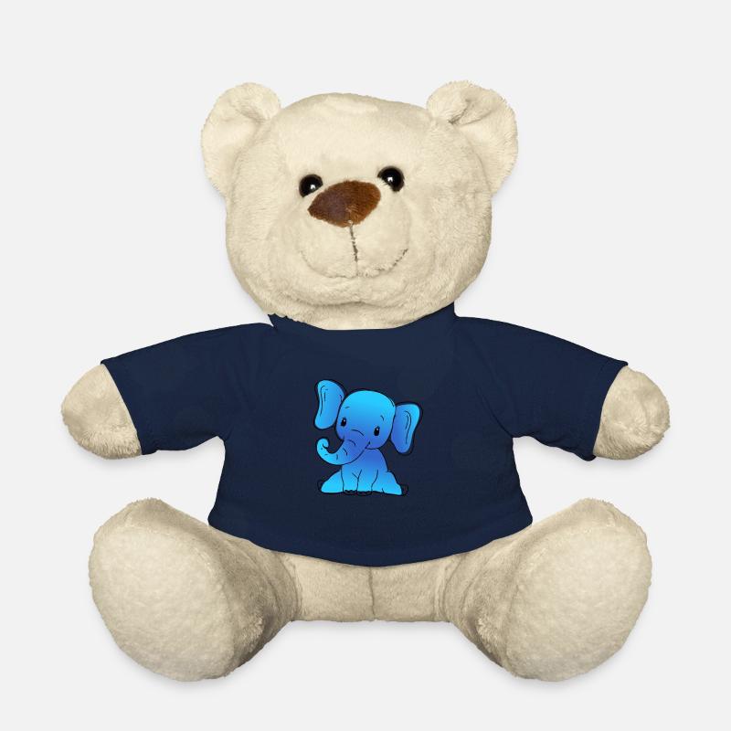bébé éléphant bleu - Nounours - bleu marine