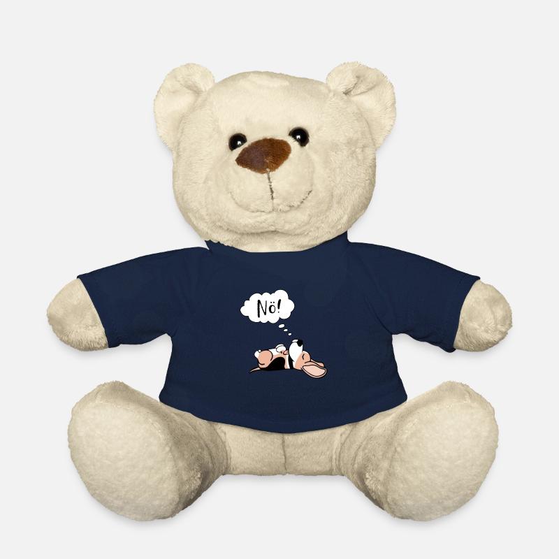 Lustiger Spruch Nö mit Comic Hund und Denkblase - Teddy - French Navy