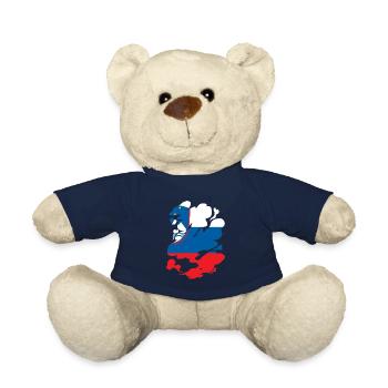 Slovenia Flag Balkan Slovenian Flag Vintage - Teddy Bear - french navy - Front