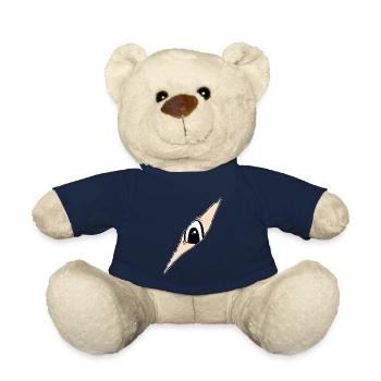 Auge schaut durch ein Riss - aufgerissener Stoff - Teddy - French Navy - Vorne