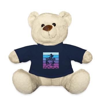 Chemise snowboard - Boarder Vintage - Nounours - bleu marine - Devant