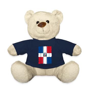 Dominican Republic Flag Dom Rep Flag Travel - Teddy Bear - french navy - Front