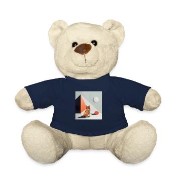 Geometrischer Wolf: Natur und minimalistische Kunst - Teddy - French Navy - Vorne