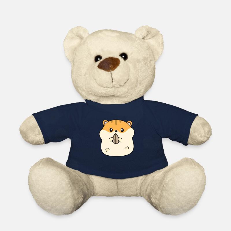 Eating cute hamster pit - Teddy Bear - french navy