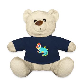 Colorful chameleon - Teddy Bear - french navy - Front