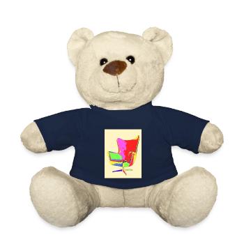 Pop art - Teddy Bear - french navy - Front