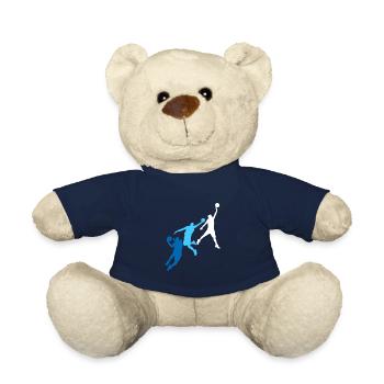 Basketball basketball basketball player - Teddy Bear - french navy - Front