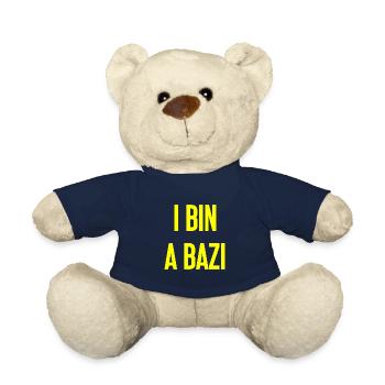 I bin a Bazi – Bayerischer Spruch mit Humor - Teddy - French Navy - Vorne