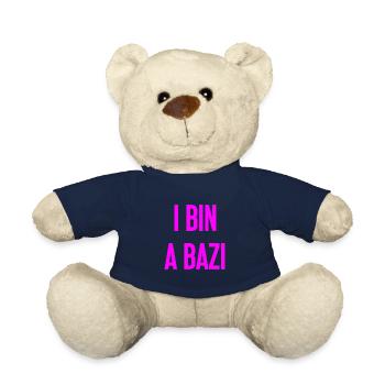 I bin a Bazi – Bayerischer Spruch mit Humor - Teddy - French Navy - Vorne