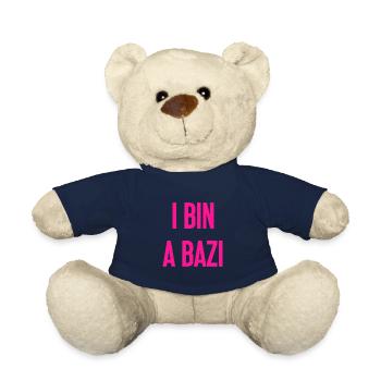 I bin a Bazi – Bayerischer Spruch mit Humor - Teddy - French Navy - Vorne