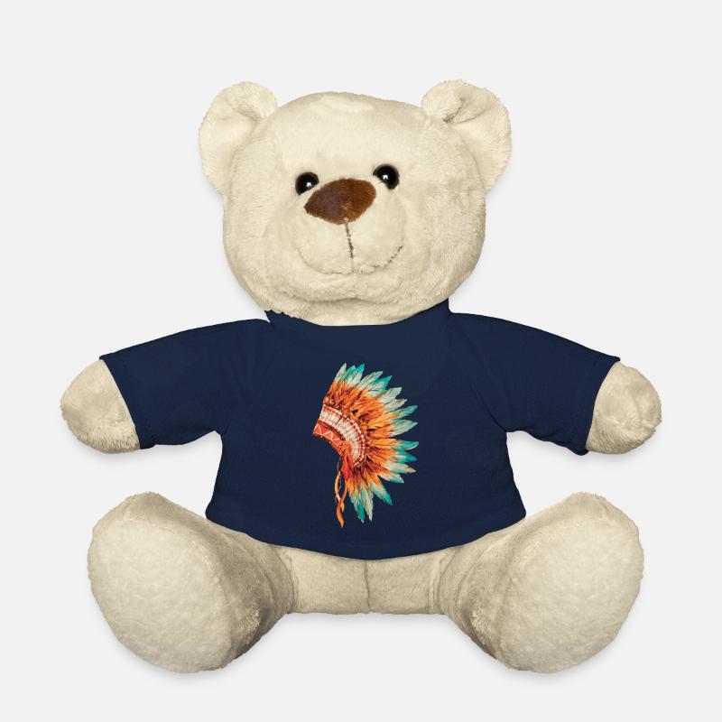 Les indiens coiffures - Nounours - bleu marine