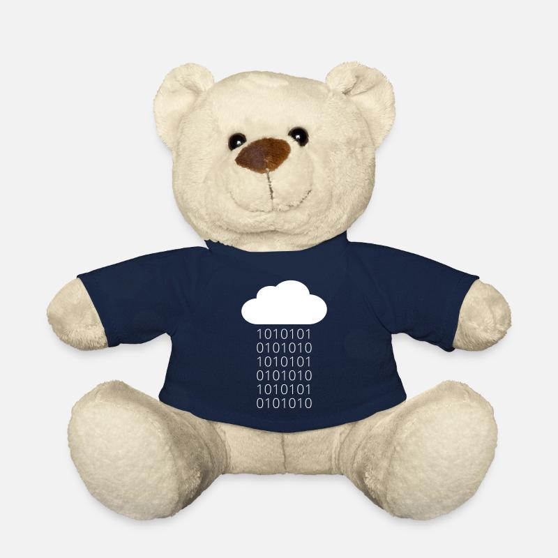 Cloud Data Rain Binary - Teddy Bear - french navy