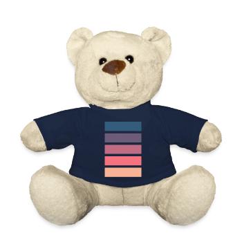 Five Color Bars 001 "Miami Sunset" design - Teddy Bear - french navy - Front