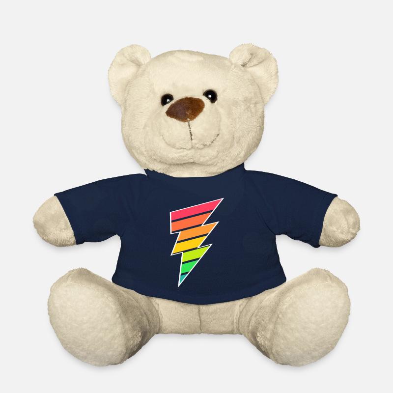 Colorful Lightning - Teddy Bear - french navy