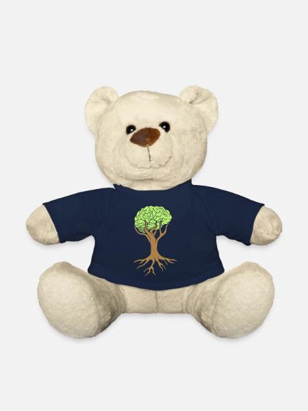 Conception d'arbre de cerveau - Nounours - bleu marine