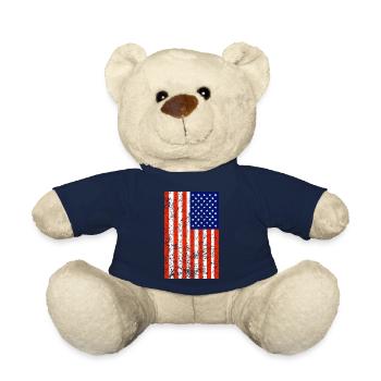USA flag - Teddy Bear - french navy - Front