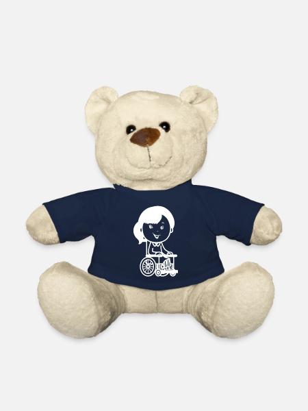 Frau im Rollstuhl - Teddy - French Navy