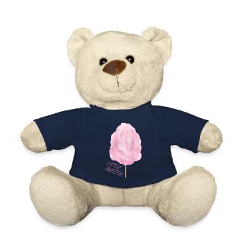Rosa Zuckerwatte Süßigkeit auf dem Rummel - Teddy - French Navy - Vorne