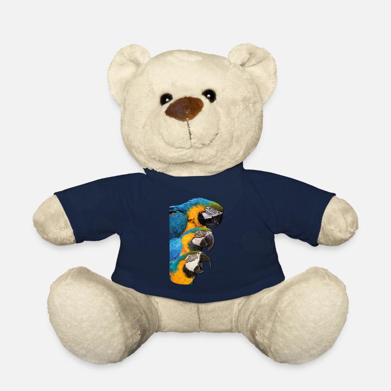 Ara bleu et jaune - Nounours - bleu marine