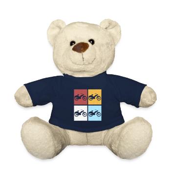 Moped Moped Moped Driver Moped Driver Mopeds Mokick - Teddy Bear - french navy - Front