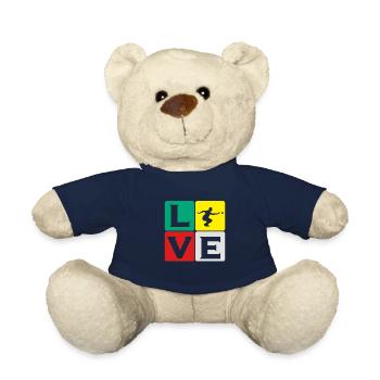 Boule Petanque Boccia Boule Player Boules Ball - Teddy Bear - french navy - Front
