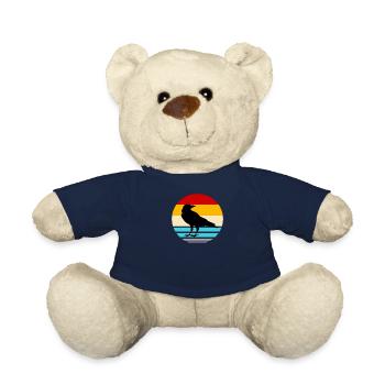 Raven Raven Bird Crow Crow Flying Animal Birds - Teddy Bear - french navy - Front