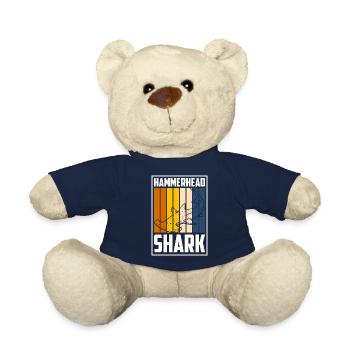 Shark Shark Fin Sailing Predatory Fish - Teddy Bear - french navy - Front