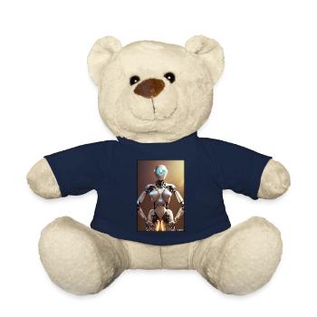 Robot Future Science Sci-Fi Machine - Teddy Bear - french navy - Front