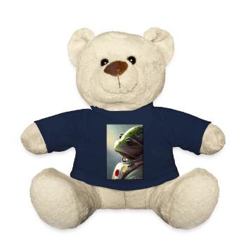 Frog Amphibian Astronaut Future Sci-Fi Technology - Teddy Bear - french navy - Front