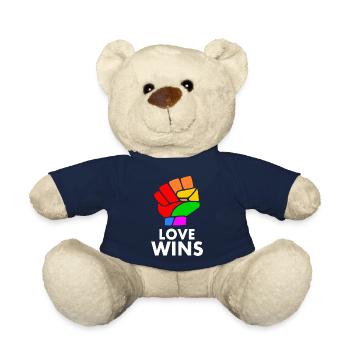 Love wins - Teddy Bear - french navy - Front