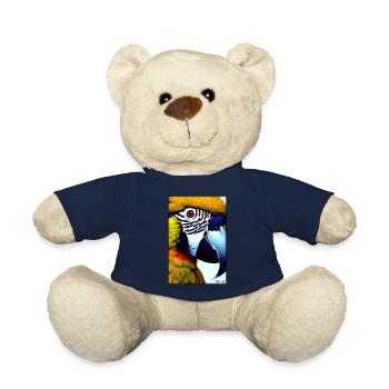 Parrot Parrot Bird Birds Macaw Animal Wildlife - Teddy Bear - french navy - Front