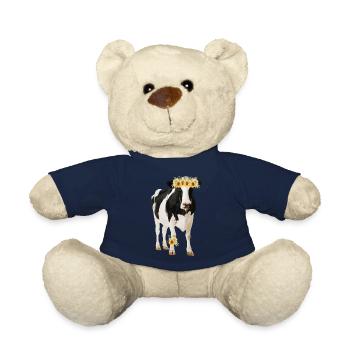Holstein Kuh mit Blüten - Teddy - French Navy - Vorne